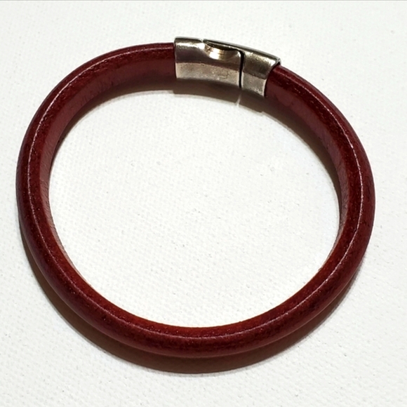 Men's Bracelet Regaliz Brown Leather Silver Clasp - Picture 7 of 10